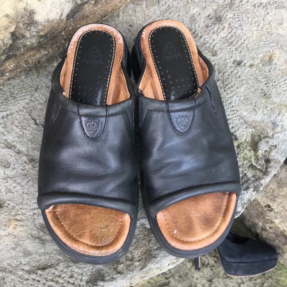 Ariat leather slides
